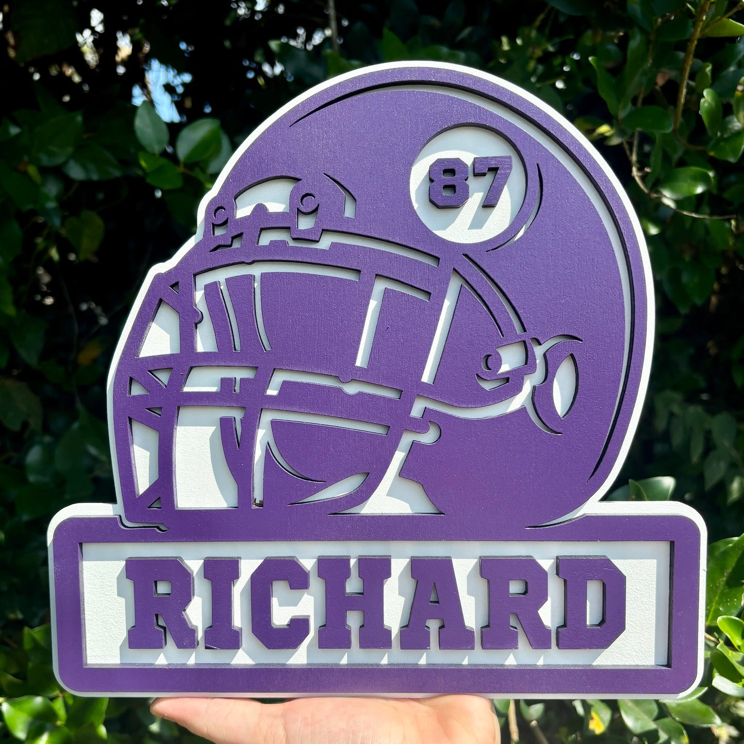 Personalized Helmet Football Player Sign| Celebrate Your Star Player | Football Gift