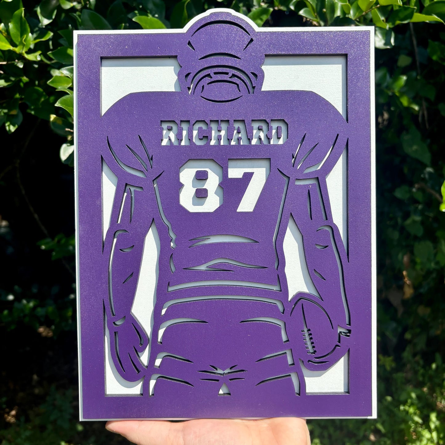 Personalized Jersey Football Player Sign| Celebrate Your Star Player | Football Gift