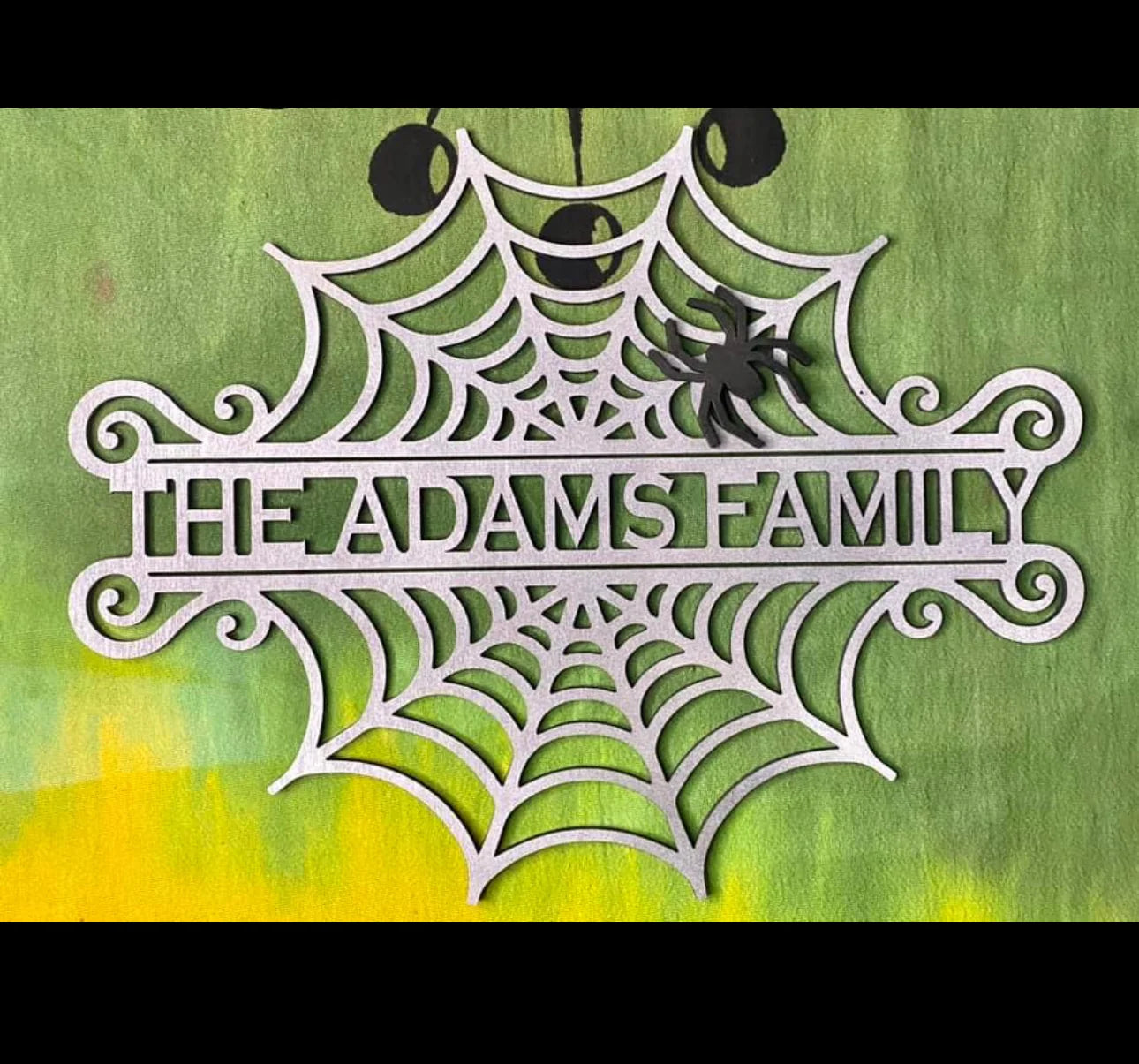 Spiderweb Last Name Sign | Spooky Season Halloween Sign | Spooky Season Decor | Spooky Vibes Wall Art