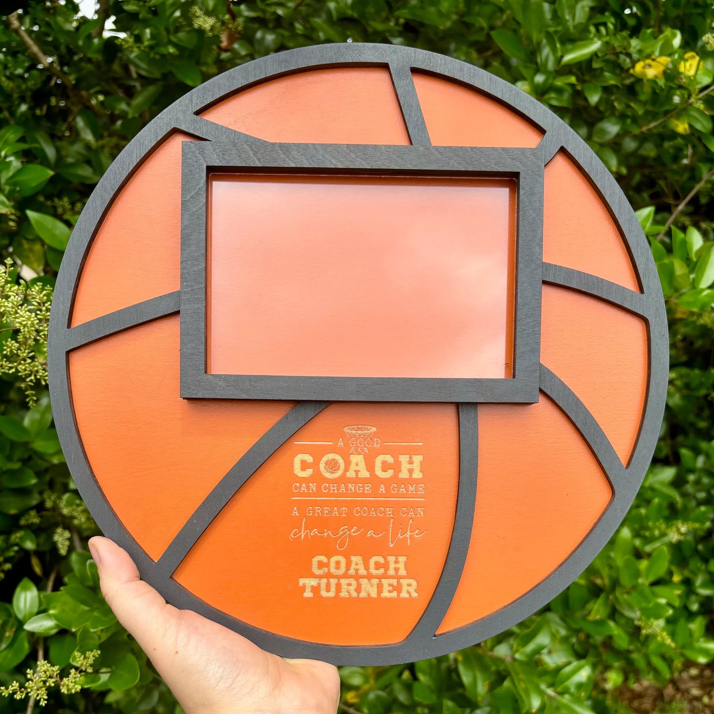 Custom Basketball Coach Photo Frame | Personalized Sports Wall Hanging | Basketball Team Gift | Basketball Picture Frame