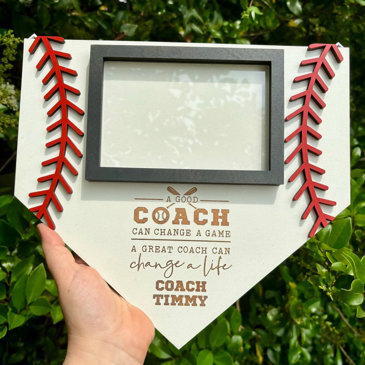 Custom Baseball Coach Photo Frame | Personalized Sports Wall Hanging | Baseball Team Gift | Baseball Picture Frame