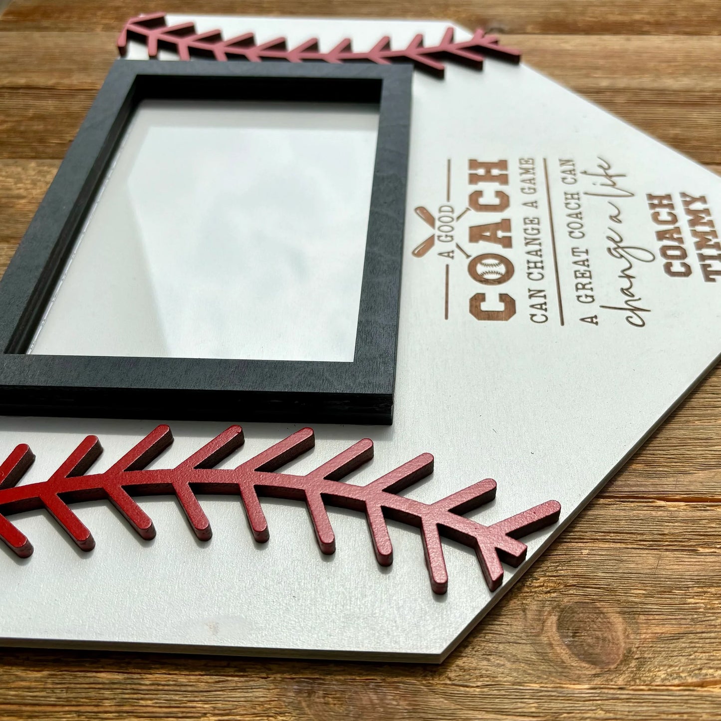 Custom Baseball Coach Photo Frame | Personalized Sports Wall Hanging | Baseball Team Gift | Baseball Picture Frame