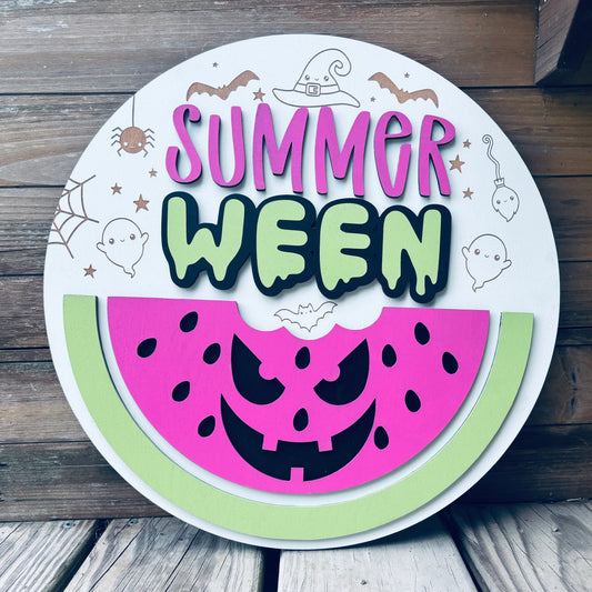 SummerWeen Sign | Spooky Summer Halloween Sign | Spooky Season Decor | Hello Summer | Spooky Vibes Wall Art