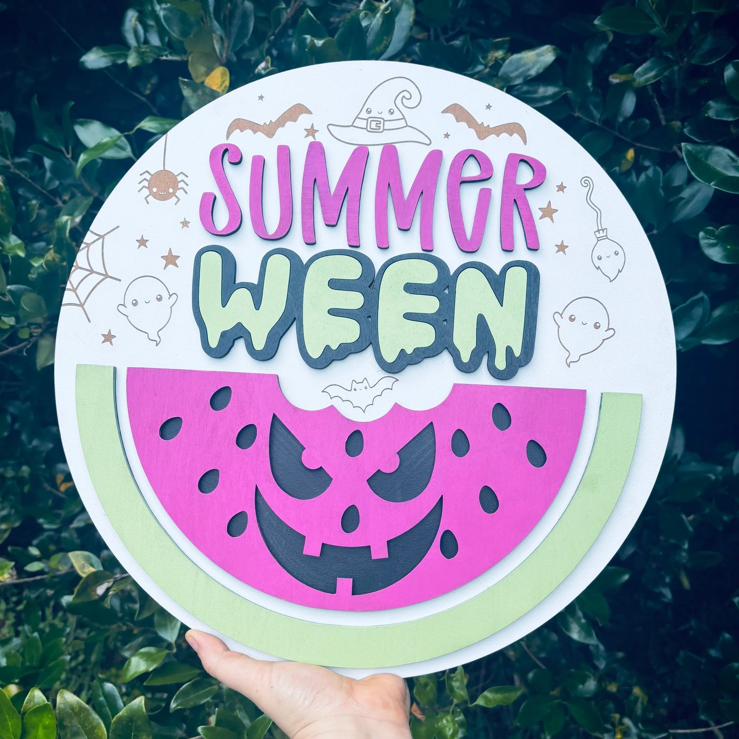 SummerWeen Sign | Spooky Summer Halloween Sign | Spooky Season Decor | Hello Summer | Spooky Vibes Wall Art