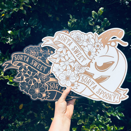 Sorta Sweet, Sorta Spooky Sign| Spooky Season Decor | Spooky Season Sign