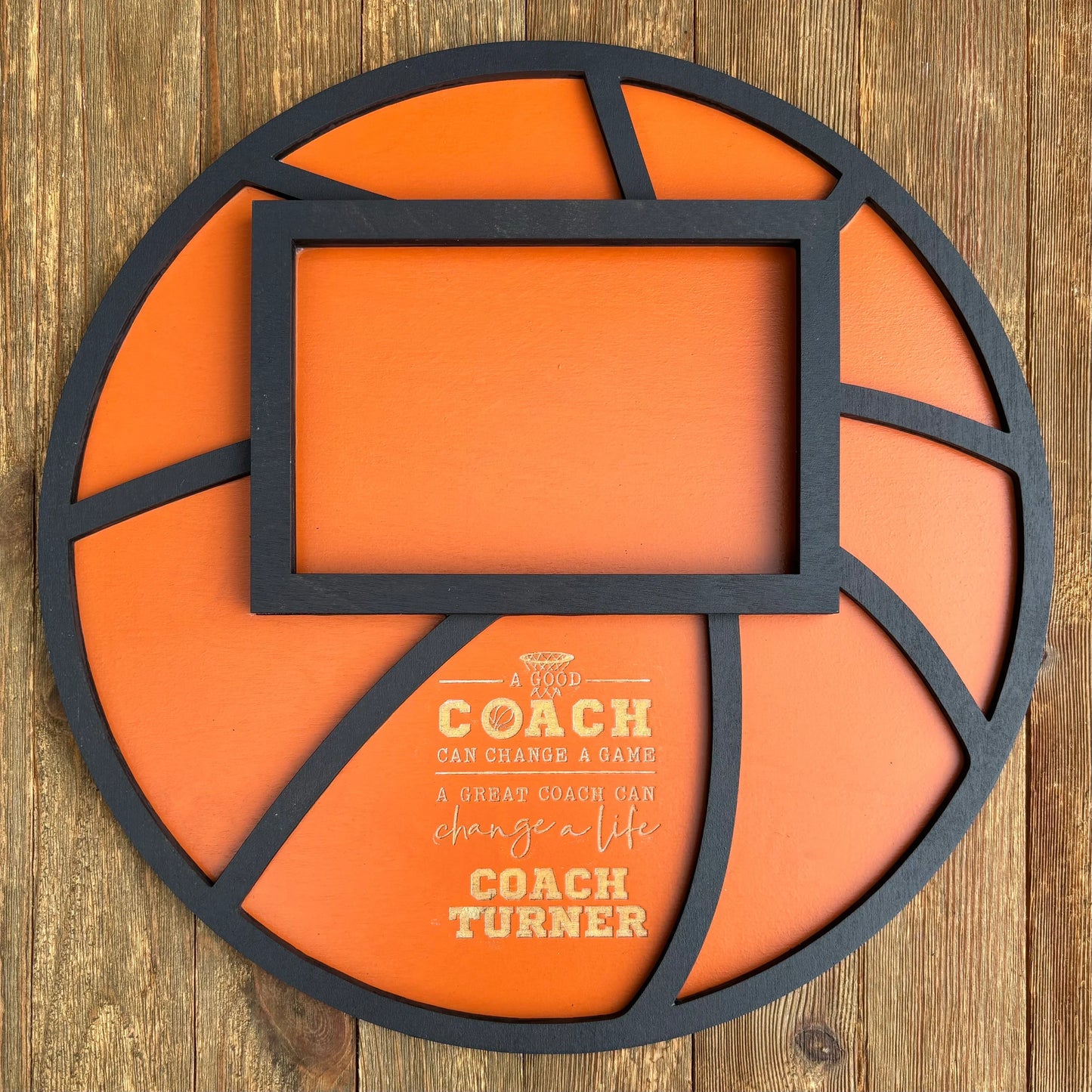 Custom Basketball Coach Photo Frame | Personalized Sports Wall Hanging | Basketball Team Gift | Basketball Picture Frame