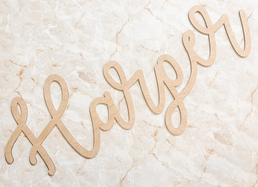Oversized Wooden Name Decor