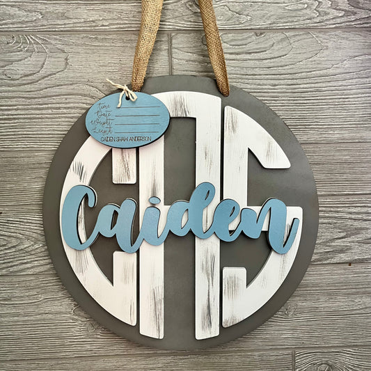 CUSTOM Monogram Sign